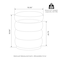 Glitzhome® 19.5" Coffee Brown Upholstered Storage Ottoman